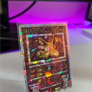 Custom Design Ancient Charizard Fractal Holo Finish NON TCG